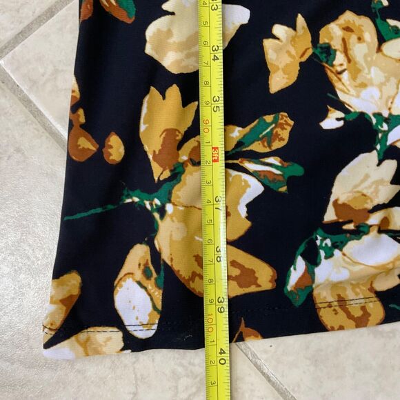 Evan Picone Black Label Women’s 16 Floral Print Faux Wrap Dress some Stretch - Picture 6 of 12